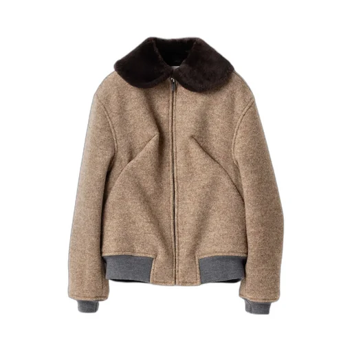 Logo-Detailed Zipped Jacket
