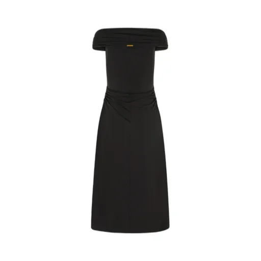 Stretch Off-The-Shoulder Midi Dress