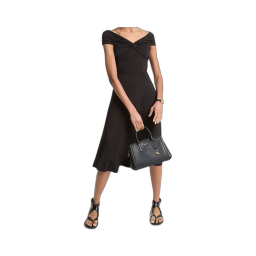 Stretch Off-The-Shoulder Midi Dress