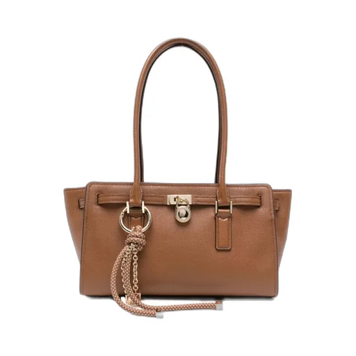 Top-Handle Leather Shoulder Bag