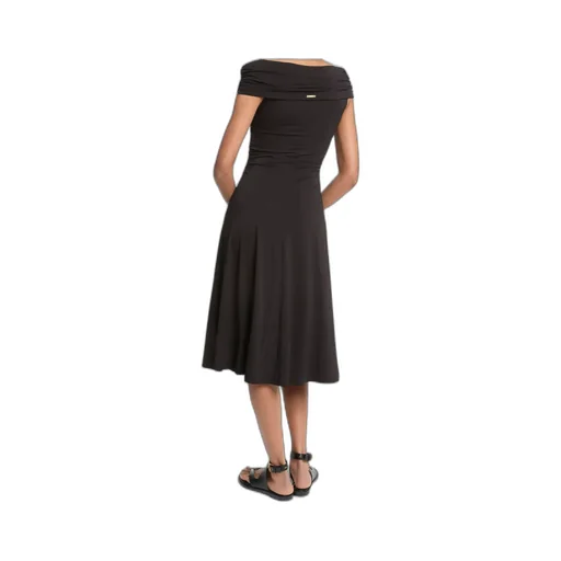Stretch Off-The-Shoulder Midi Dress