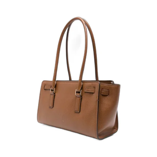 Top-Handle Leather Shoulder Bag