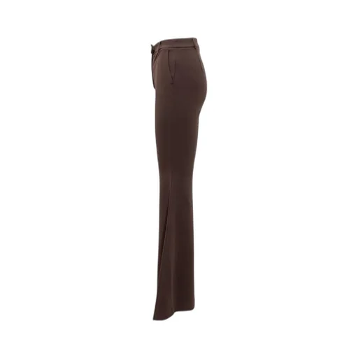 Belt-Loops Flared Trousers