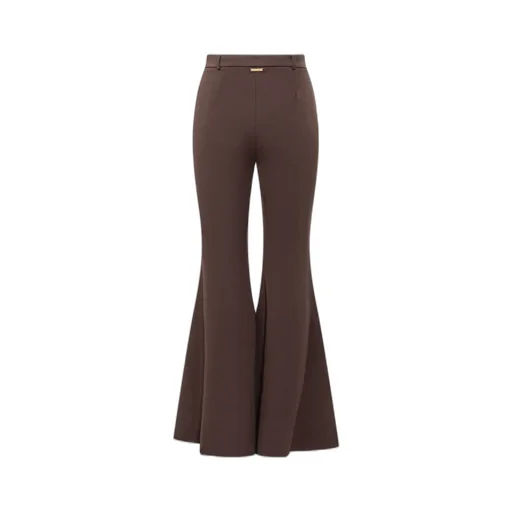 Belt-Loops Flared Trousers