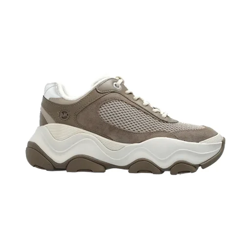 Mesh-Panel Leather Sneakers