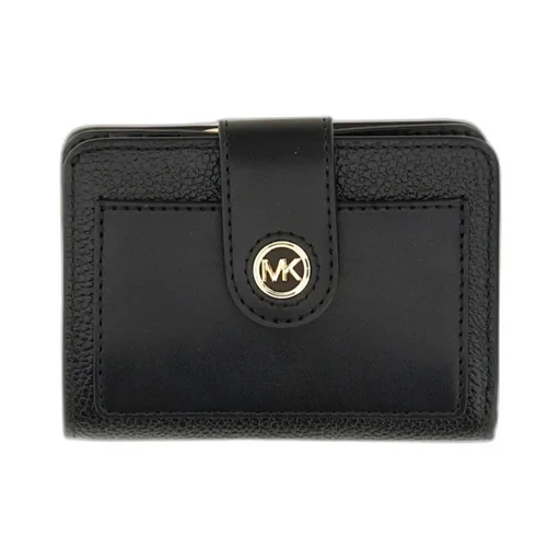 Logo Plaque Leather Purse
