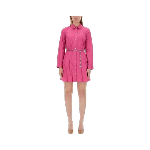 Belted Mini Shirt Dress