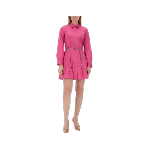 Belted Mini Shirt Dress