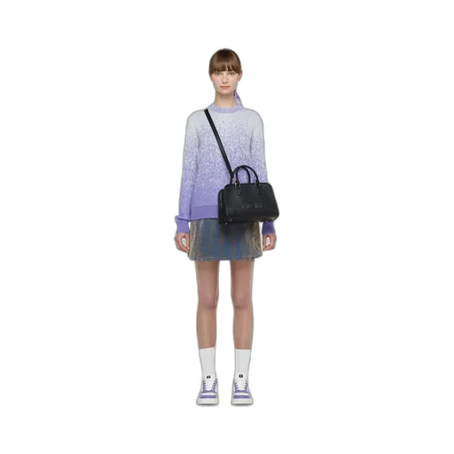 Medium Logo Embossed Aren Boston Bag
