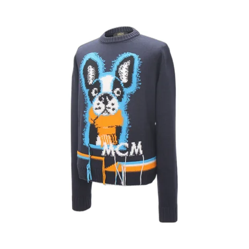 Pattern Logo Embroidered Sweater