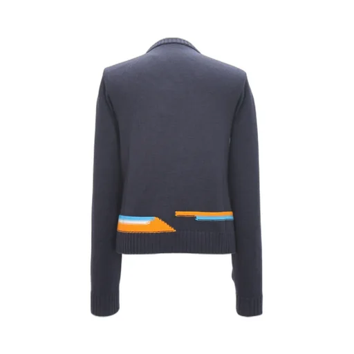 Pattern Logo Embroidered Sweater