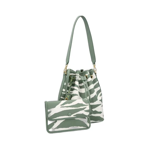 Dessau Zebra Printed Medium Bucket Bag