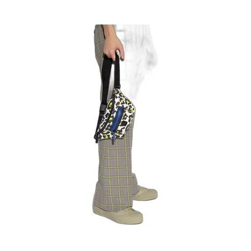 Leopard Printed Zipped Belted Bag