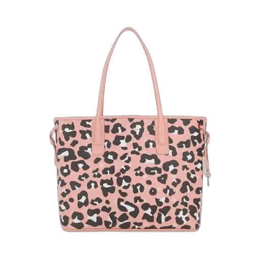 Leopard Print Drawstring Tote Bag