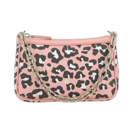 Leopard Printed Chain-Linked Mini Shoulder Bag