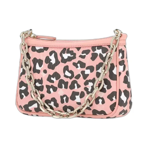 Leopard Printed Chain-Linked Mini Shoulder Bag