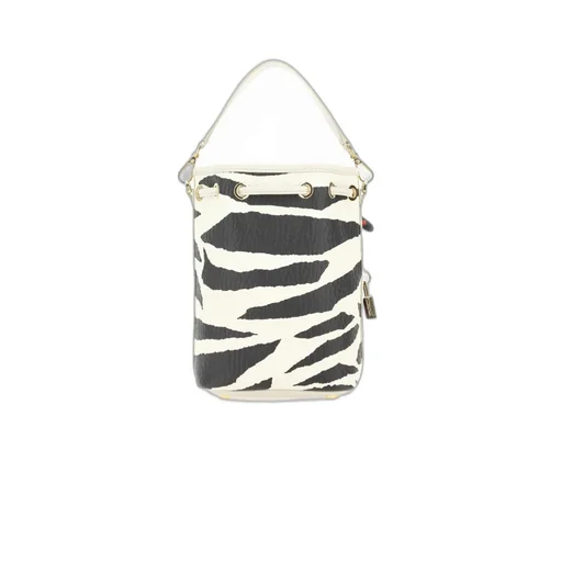 Zebra Printed Drawstring Tote Bag