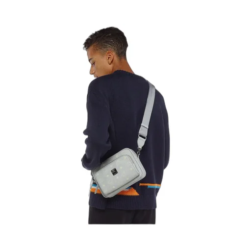 Logo Zipper Shoulder Bag