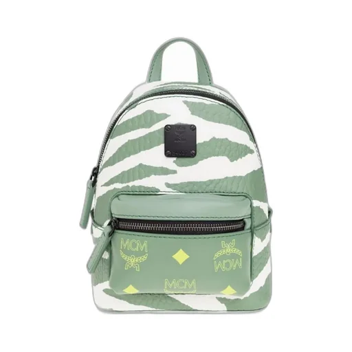 Animal Printed Logo Patch Detailed Backpack