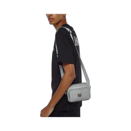 Logo Zipper Shoulder Bag