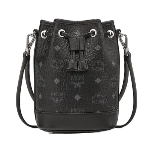 Allover Dessau Monogram Print Drawstring Mini Bucket Bag