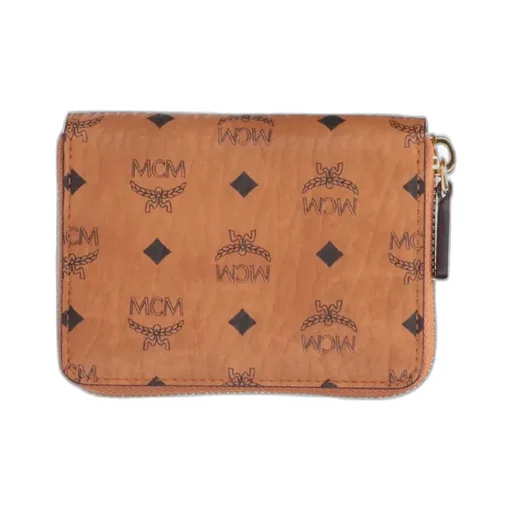 Monogram Print Zip-Around Wallet