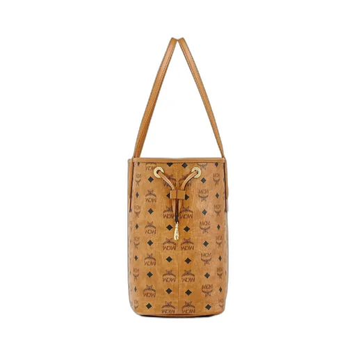 Liz Visetos Medium Double-Sided Logo Pattern Shopping Bag
