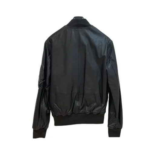 Long-Sleeved Leather Jacket