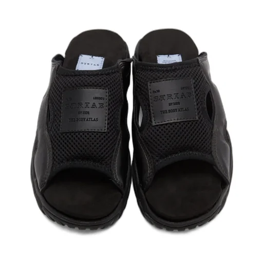 Padded Logo-Patch Slippers