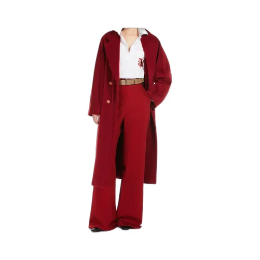 Double-Breasted Belted Coat