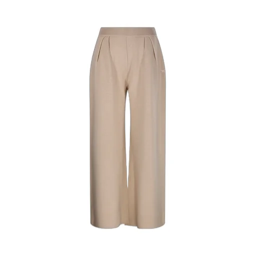 Logo Embroidered Wide Leg Pants