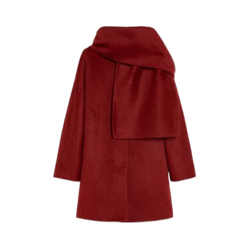 Alpaca Wool And Wool Coat With Scarf