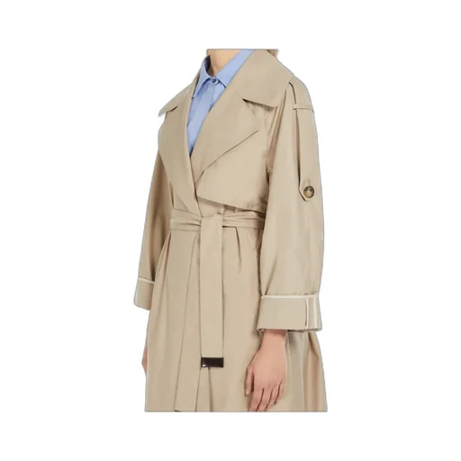 The Cube Utrench Belted Long-Sleeved Coat