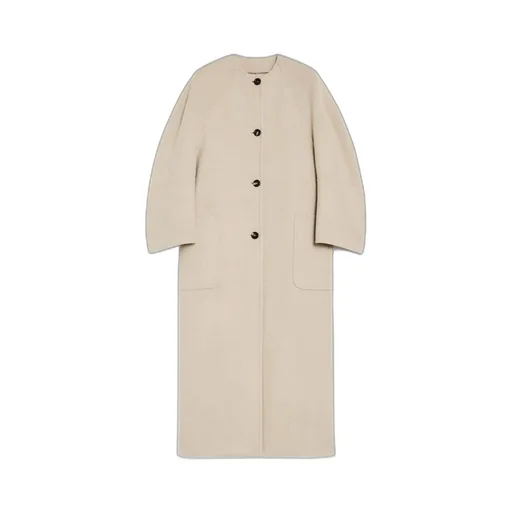 Buttoned Long-Sleeved Coat