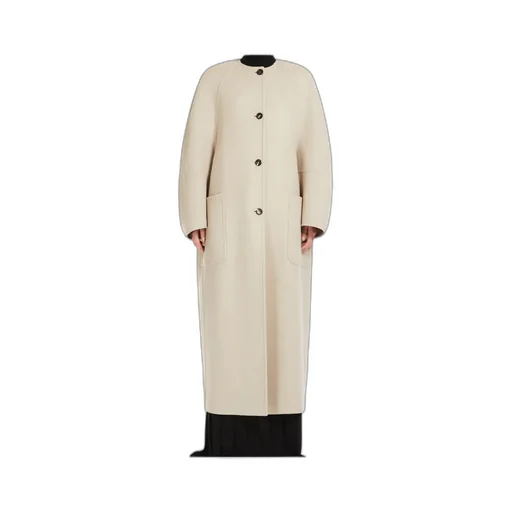 Buttoned Long-Sleeved Coat