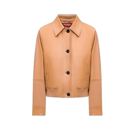 Long-Sleeved Leather Jacket