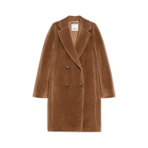 Double-Breasted Long-Sleeved Coat