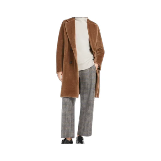 Double-Breasted Long-Sleeved Coat