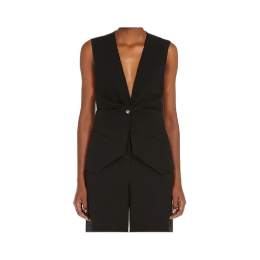 Buttoned V-Neck Gilet