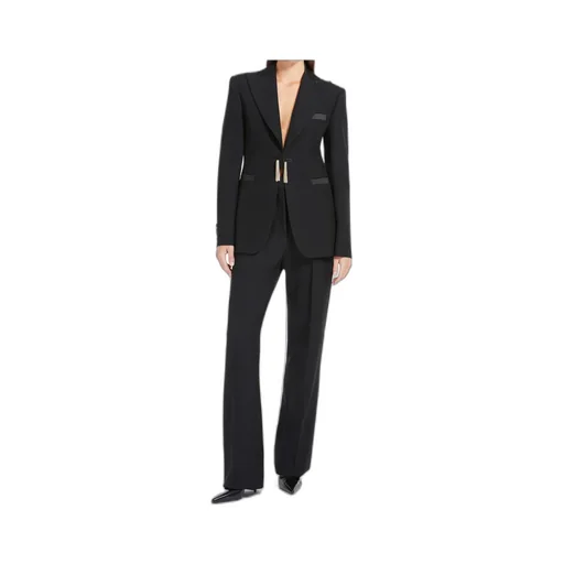Pianoforte Pleated Straight Leg Trousers