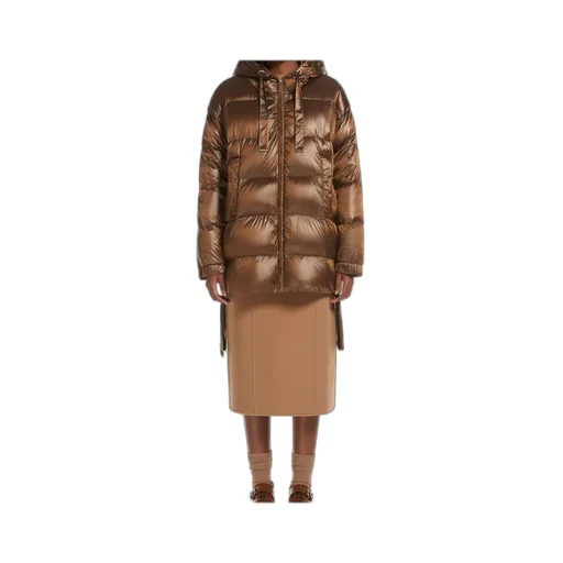 Long-Sleeved Mid-Length Down Jacket