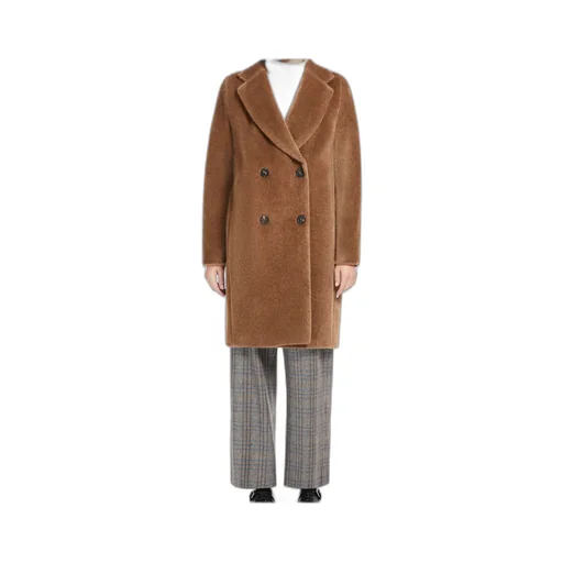 Double-Breasted Long-Sleeved Coat