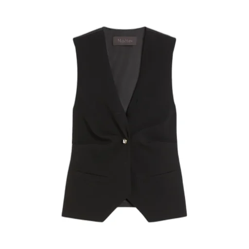 Buttoned V-Neck Gilet