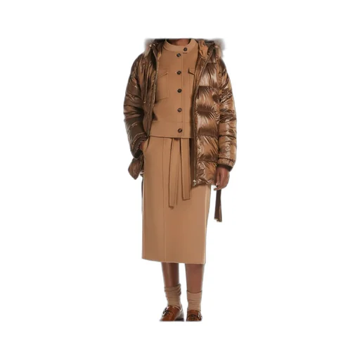 Long-Sleeved Mid-Length Down Jacket