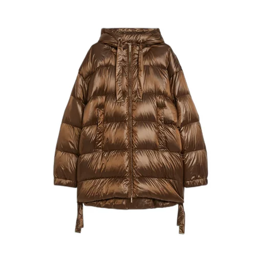 Long-Sleeved Mid-Length Down Jacket
