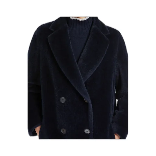 Double-Breasted Long-Sleeved Coat