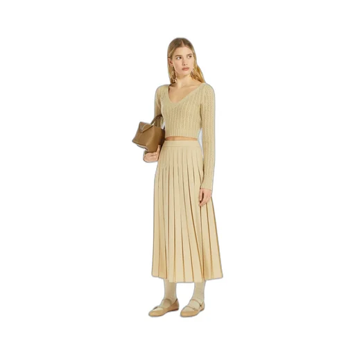Luisa Pleated A-Line Skirt