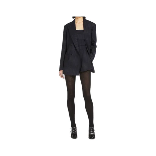 Pinstripe Double-Breasted Blazer