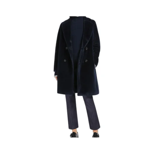 Double-Breasted Long-Sleeved Coat
