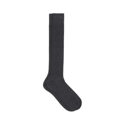 Ribbed-Knit Long Socks
